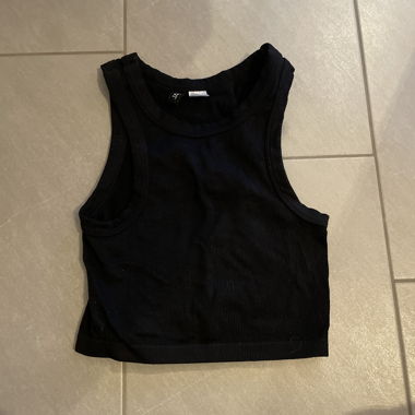 Black Ribbed Tank Top