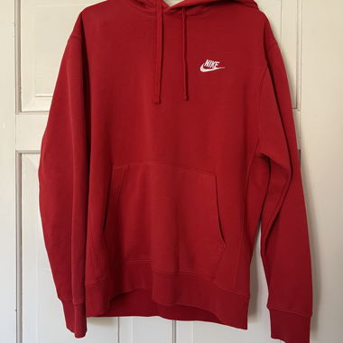 Felpa con cappuccio Nike rossa