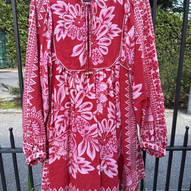 Rotes florales Kleid FARM