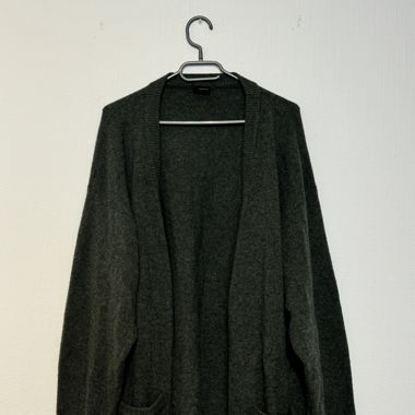 Cardigan vert en laine