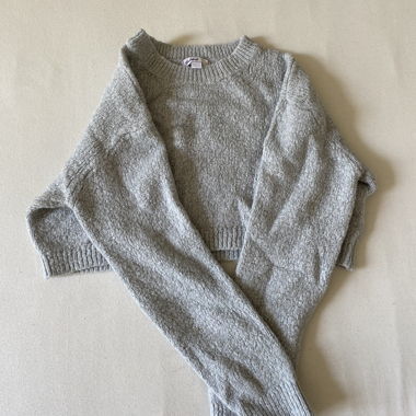 Maglione in maglia grigio