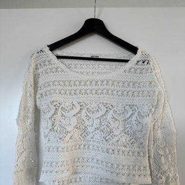 White Top - Häkelspitzen Überwurf Grösse: S