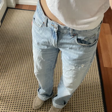 Jean Zara bleu clair 38 aspect usé