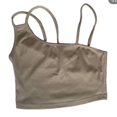 Top asymétrique beige SHEIN