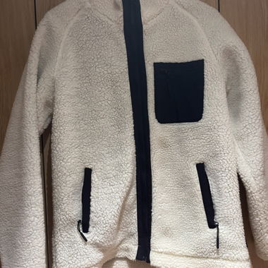 Weisse Woll-Jacke