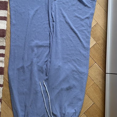 Blue Summer Pants with Drawstring