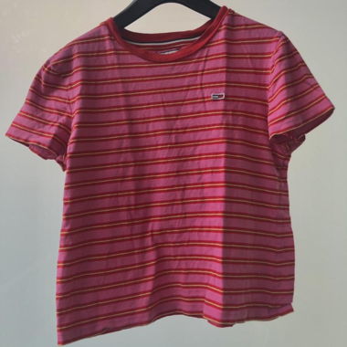Pink Tommy Hilfiger T-shirt with stripes