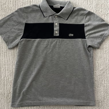 Lacoste Poloshirt grau/schwarz