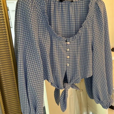Zara chemise crop top à carreaux