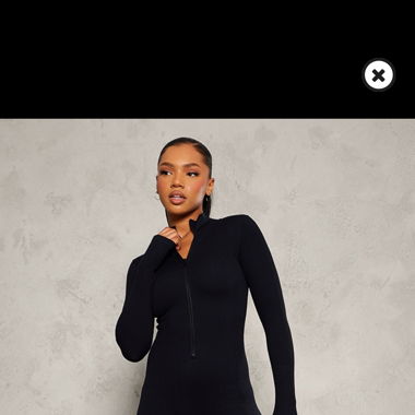 PLT Jumpsuit Black Zip Up