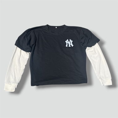 Yankees custom schwarz Longsleeve