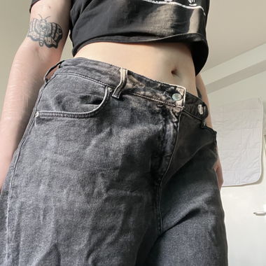 Dunkel graue baggy jeans