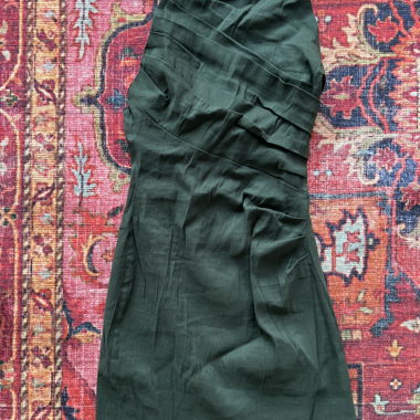 Robe étui verte Zara