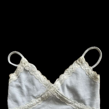 Blue lace cami top