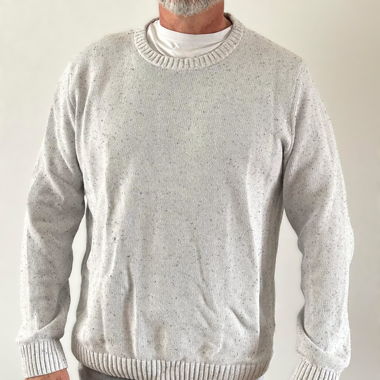Pull beige chiné