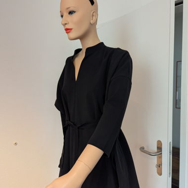 Kaftano corto nero GWHITE con cintura