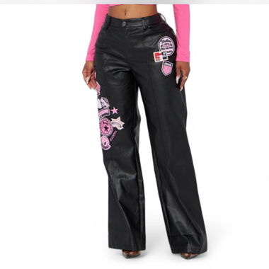 Pantaloni in pelle neri - Taglia M