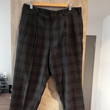 Upcycled Anzugshosen kariert