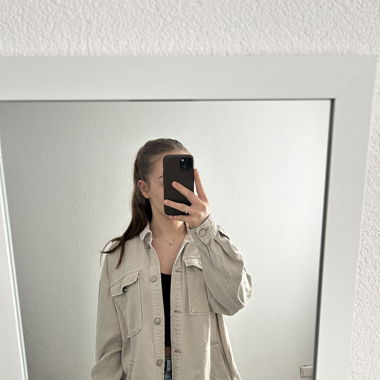 Beige Jeansjacke