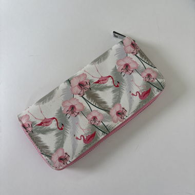 Portafoglio con zip floreale