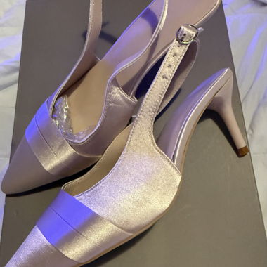 Décolleté slingback lilla, taglia 38