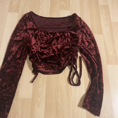 Top in velluto bordeaux