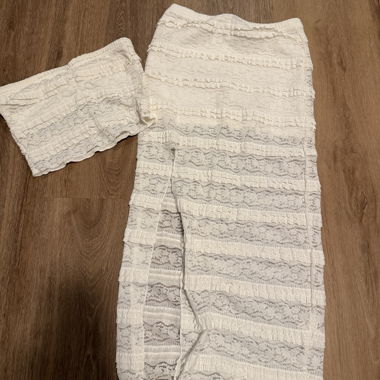 Set di pizzo bianco