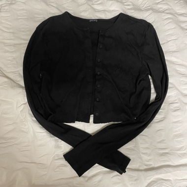 Black sleeve button top/cardigan brandy melville