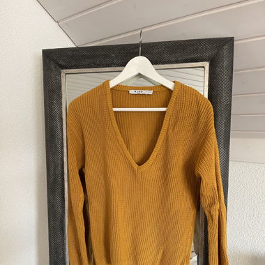 Strickpullover senfgelb