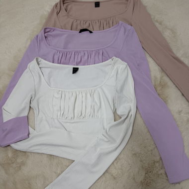 Set of 3 SHEIN cropped tops long sleeve XS