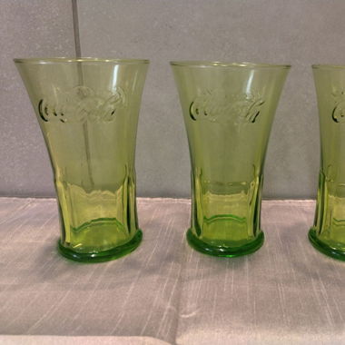 2007 McDonald's Coca Cola Glas Form 1904 3x Gelb