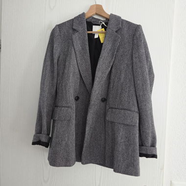 Grey Houndstooth Blazer