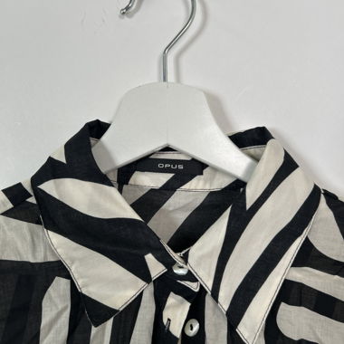 Abstract zebra print blouse