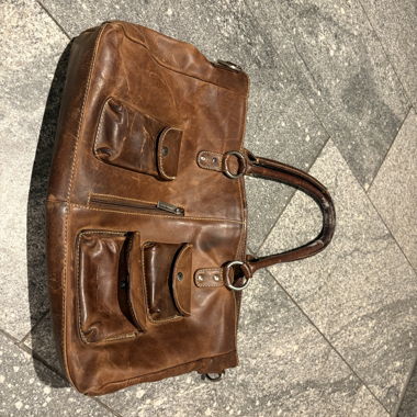 Borsa in pelle marrone