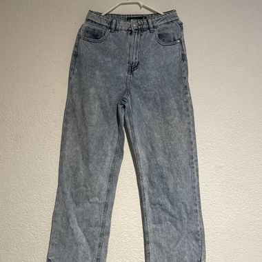 Jeans bleus taille haute