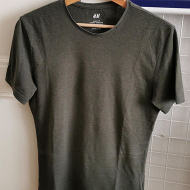 H&M - Khaki T-shirt with U-neck