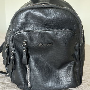 Black Leather Backpack