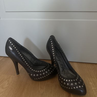 Replay schwarze Nieten-Schuhe