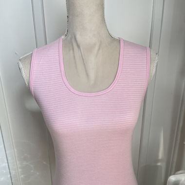 Haut rayé , blanc, rose