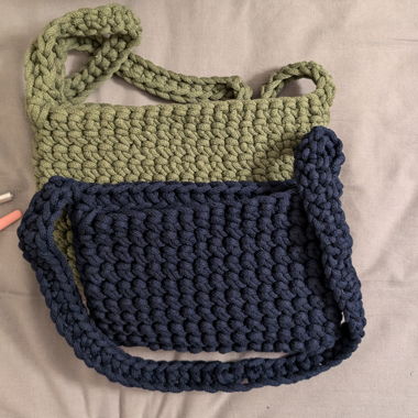 Sac au Crochet Vert Olive
