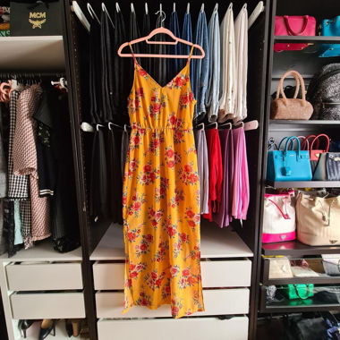 H&M Floral Maxi Cami Dress Yellow