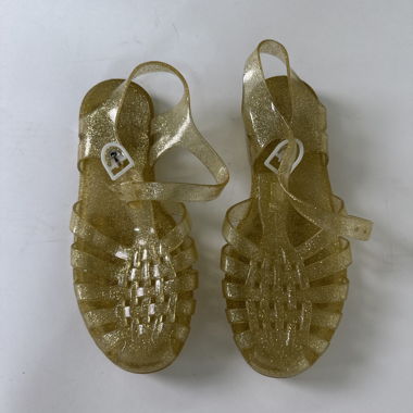 Sandali Jelly Glitter Dorati