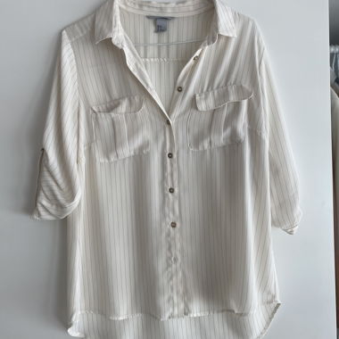 Camicia a righe bianca h&m
