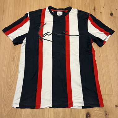 Karl Kani T-Shirt Striped Navy/Rot/Weiss Size M 