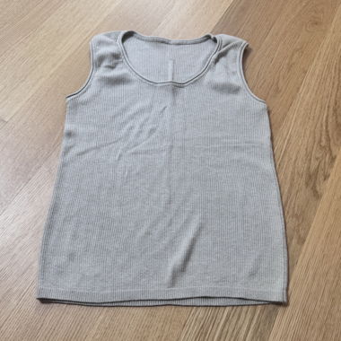 Grey Ribbed Tank Top