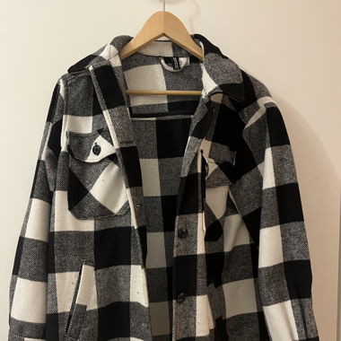 Oversize Stoffjacke karo