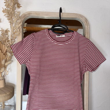Nom Originals - T-shirt manches longues doux à rayures porte-bonheur
