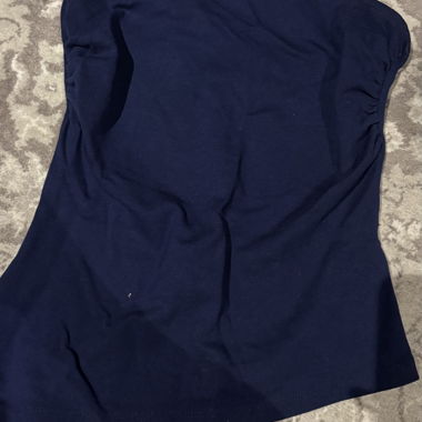 Bershka navy strapless top S