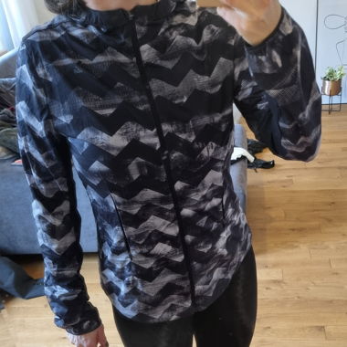 Giacca running adidas donna – tg. S – nero/grigio