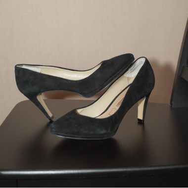 Décolleté Buffalo in velluto nero 39